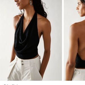 Free People Iris Sweater Open Back Top
